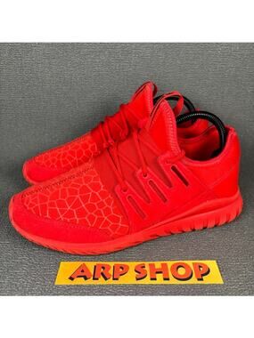 Adidas Tubular Radial S81920 Size 6.5 Kids Boys Red Running Shoes